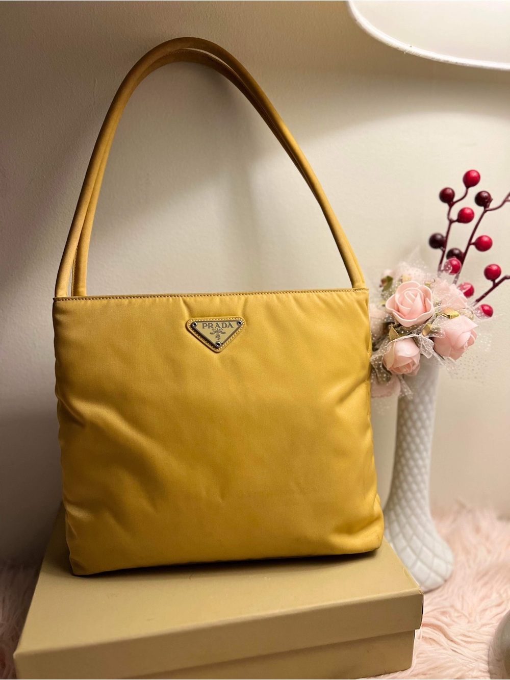 Prada Mustard Yellow Shoulder Bag
